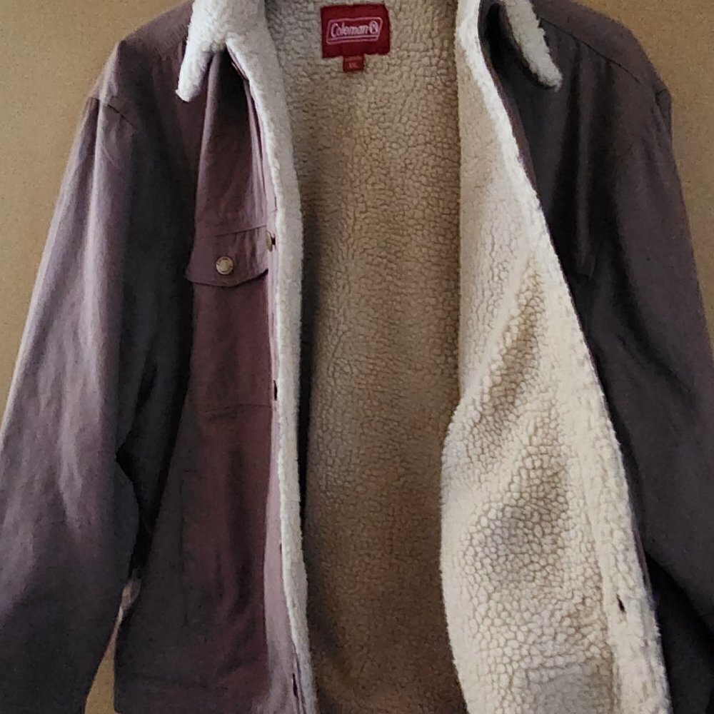 Coleman Sherpa Lined Durable Tear Resistant Twill Shell Workwear Jacket - Picture 3 of 5
